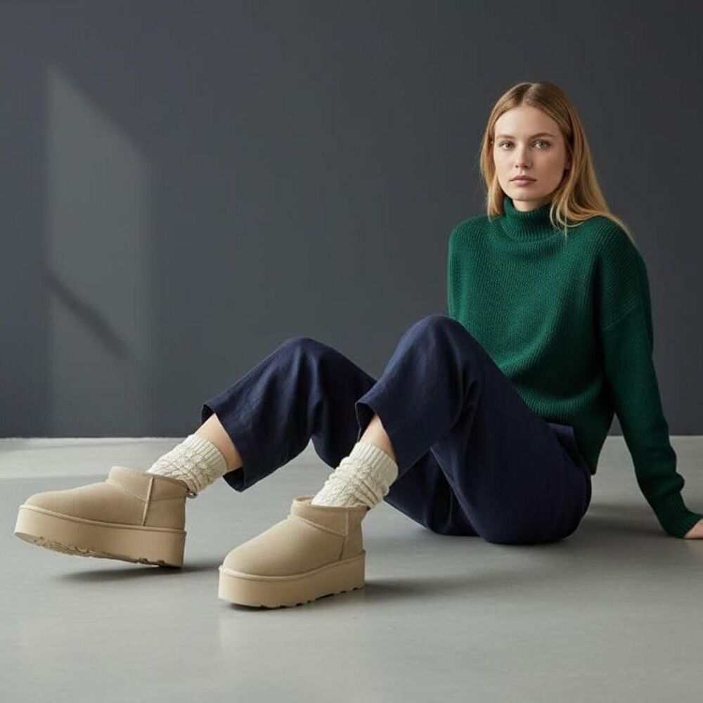 Unbranded Women's Cream and Tan Boots